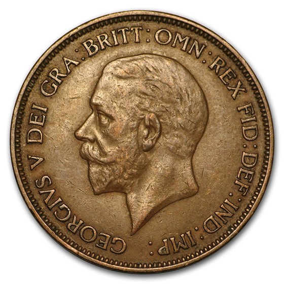 1911-1936 Great Britain George V Large Penny Ave Circ (Random) 1911-1936 Great Britain George V Large Penny Ave Circ (Random)